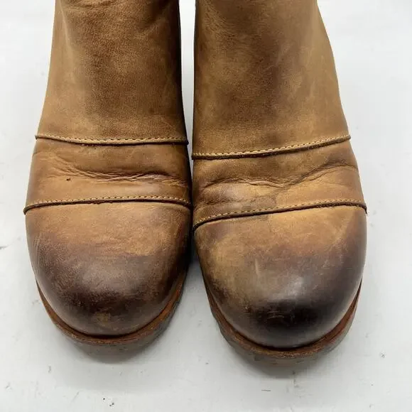 Sorel Boots Womens 6.5 Brown Leather Wedge Ankle Bootie - Picture 3 of 8